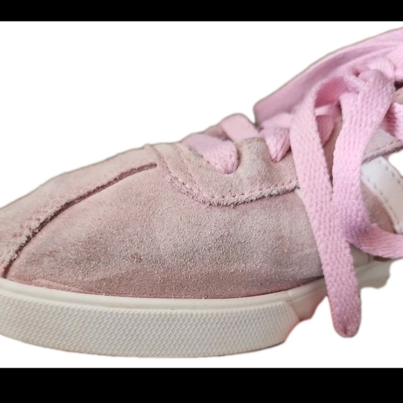 Adidas Women’s Pink Suede Courtside Sneakers Classic Sporty Casual Shoe 9 - Picture 14 of 15